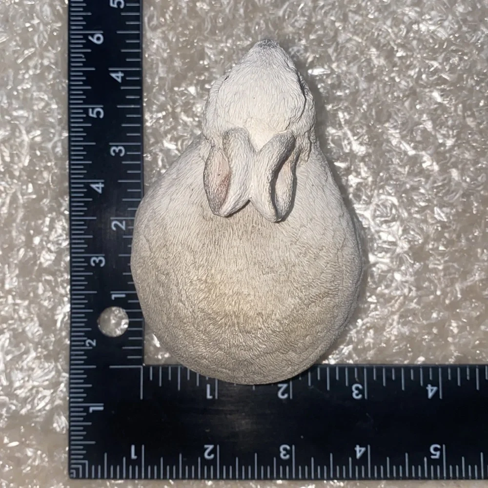 Easter basket bunny Stone critters vintage Ceramic white Easter bunny realistic - Picture 9 of 10